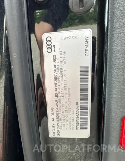 AUDI A6 PREMIUM 2020 vin WAUE8AF24LN085846 from auto auction Copart