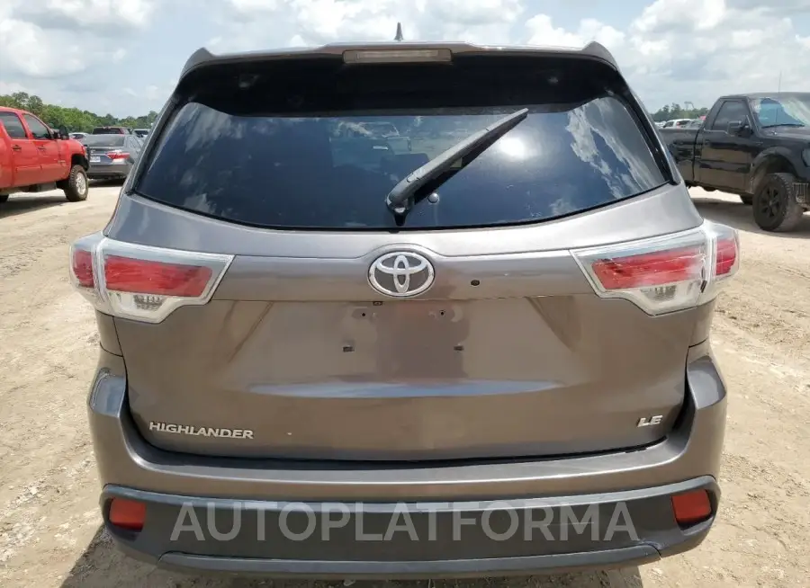 TOYOTA HIGHLANDER 2015 vin 5TDZKRFH1FS104179 from auto auction Copart