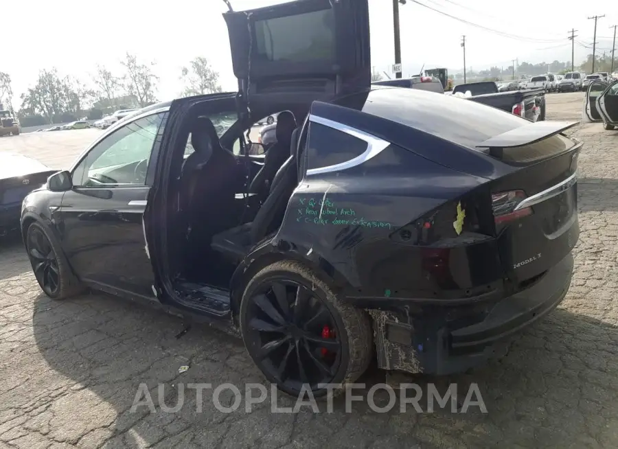 TESLA MODEL X 2016 vin 5YJXCBE46GF003848 from auto auction Copart