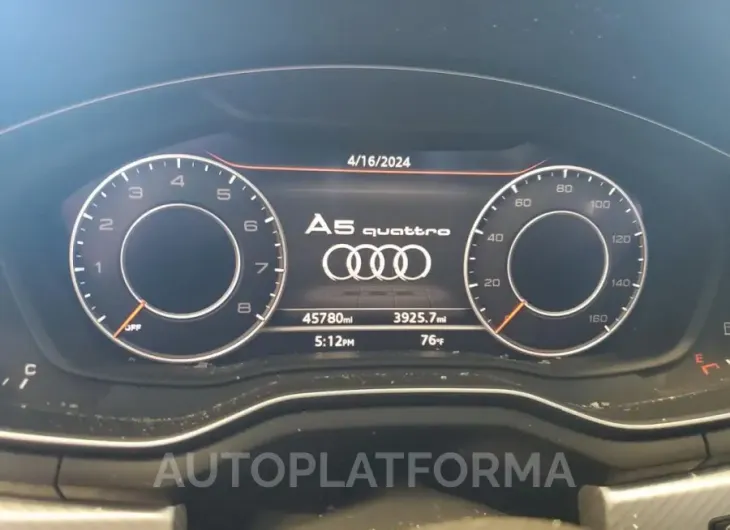 AUDI A5 PREMIUM 2018 vin WAUPNAF59JA056827 from auto auction Copart