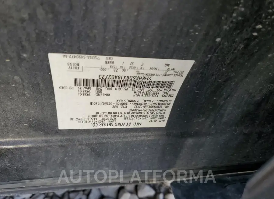 FORD FLEX LIMIT 2018 vin 2FMHK6D8XJBA02723 from auto auction Copart