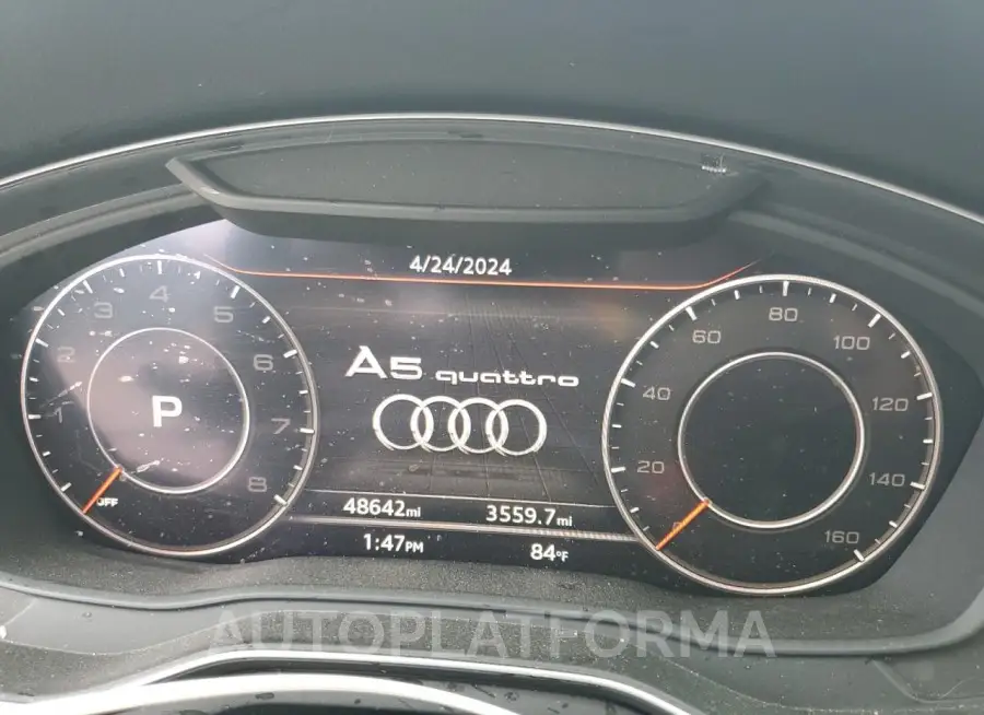 AUDI A5 PREMIUM 2018 vin WAUTNAF57JA020729 from auto auction Copart