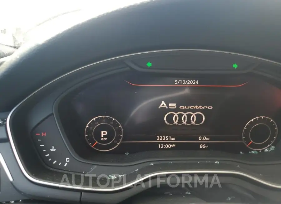 AUDI A5 PRESTIG 2019 vin WAUFNCF57KA073974 from auto auction Copart