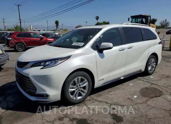 TOYOTA SIENNA LIM 2021 vin 5TDZRKECXMS042884 from auto auction Copart