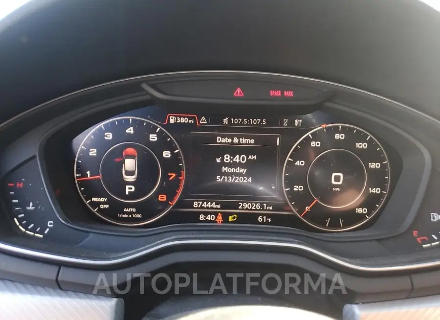 AUDI A5 PRESTIG 2019 vin WAUFNDF55KA032541 from auto auction Copart