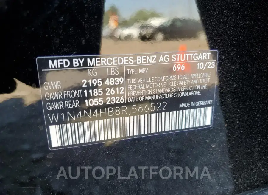 MERCEDES-BENZ GLA 250 4M 2024 vin W1N4N4HB8RJ566522 from auto auction Copart