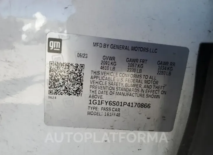 CHEVROLET BOLT EUV L 2023 vin 1G1FY6S01P4170866 from auto auction Copart