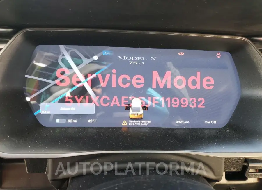 TESLA MODEL X 2018 vin 5YJXCAE25JF119932 from auto auction Copart