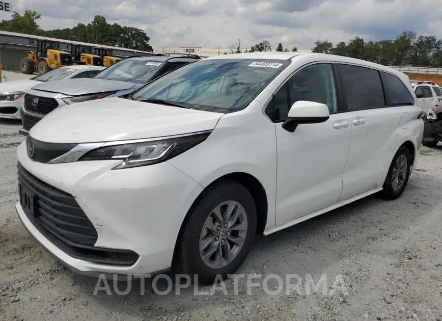 TOYOTA SIENNA LE 2022 vin 5TDKRKEC3NS116634 from auto auction Copart