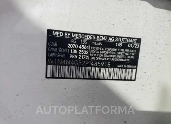 MERCEDES-BENZ GLA 250 2023 vin W1N4N4GB2PJ485918 from auto auction Copart