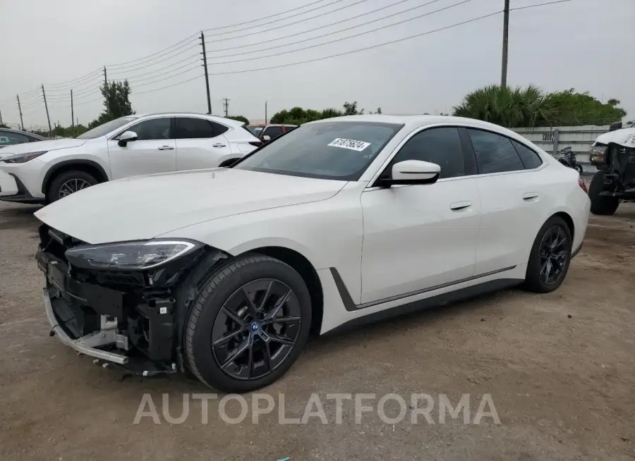 BMW I4 EDRIVE 2023 vin WBY73AW0XPFN60228 from auto auction Copart