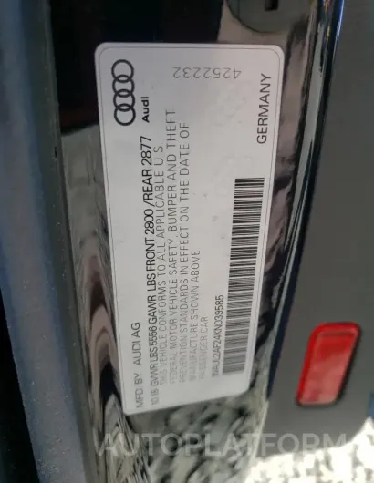 AUDI A6 PREMIUM 2019 vin WAUL2AF24KN039585 from auto auction Copart