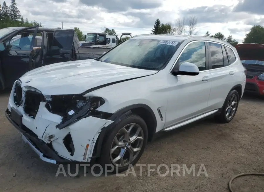 BMW X3 XDRIVE3 2022 vin 5UX53DP08N9J14095 from auto auction Copart