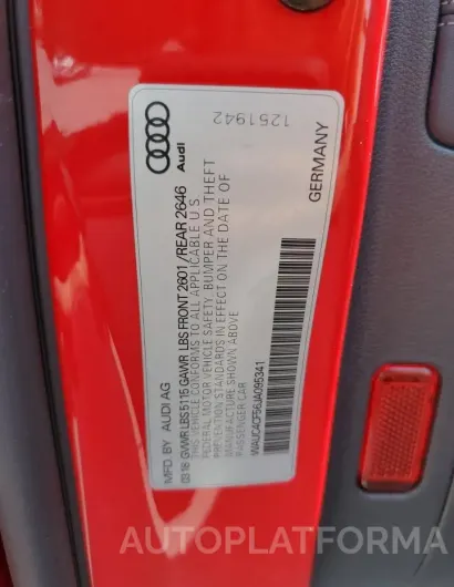 AUDI S5 PRESTIG 2018 vin WAUC4CF56JA095341 from auto auction Copart