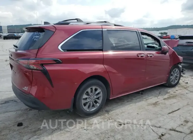 TOYOTA SIENNA XLE 2022 vin 5TDYRKEC3NS132875 from auto auction Copart