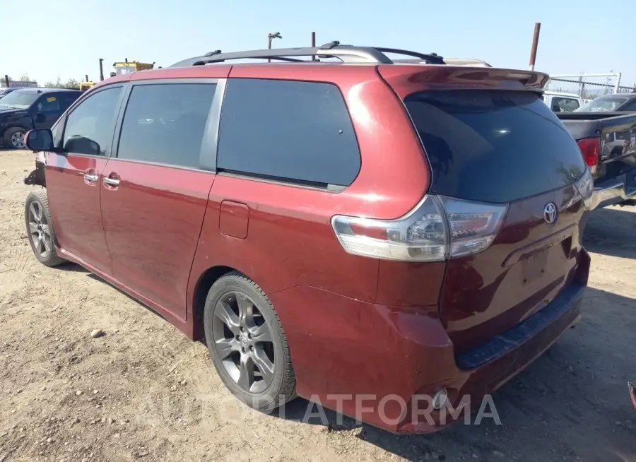 TOYOTA SIENNA SPO 2015 vin 5TDXK3DC6FS573392 from auto auction Copart