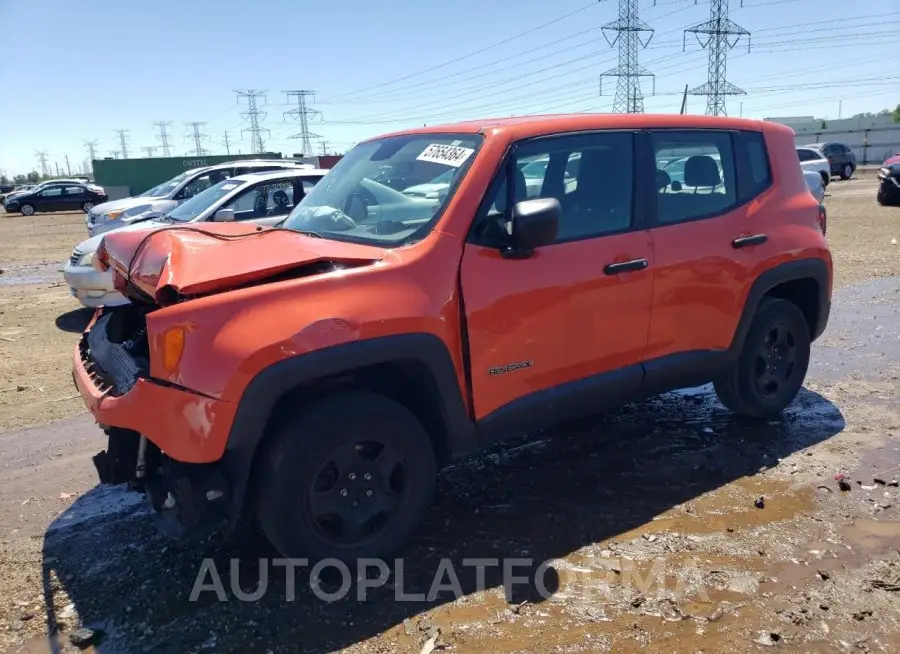 JEEP RENEGADE S 2017 vin ZACCJBAB2HPG37595 from auto auction Copart