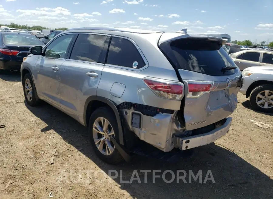 TOYOTA HIGHLANDER 2015 vin 5TDJKRFH4FS167306 from auto auction Copart