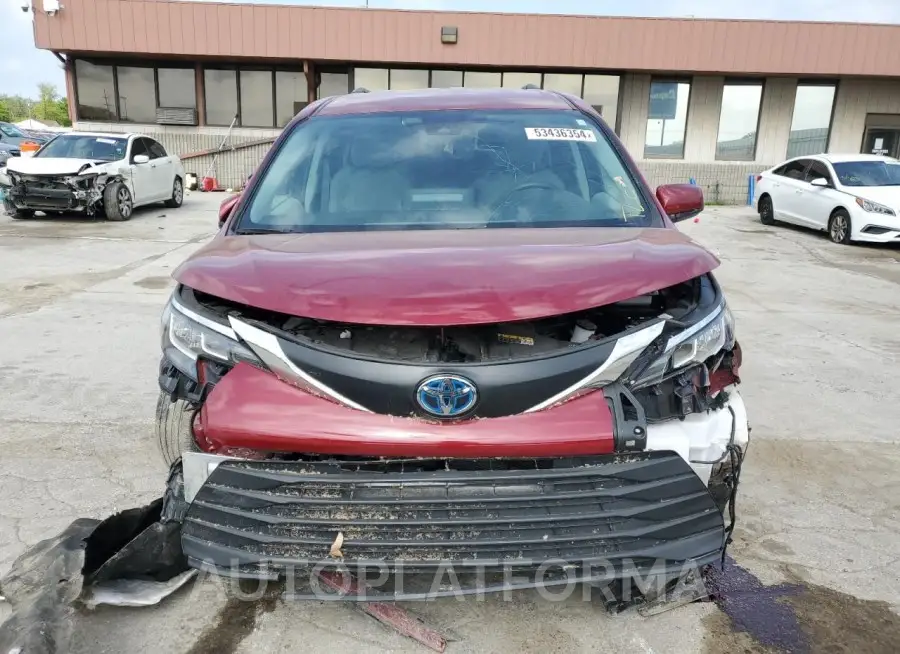 TOYOTA SIENNA LE 2022 vin 5TDKRKEC7NS075666 from auto auction Copart