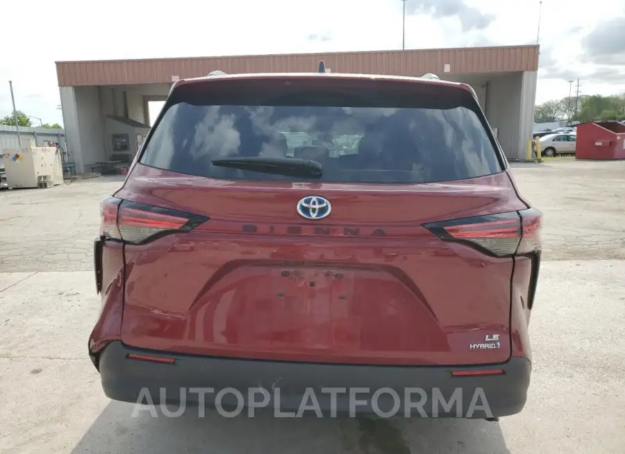 TOYOTA SIENNA LE 2022 vin 5TDKRKEC7NS075666 from auto auction Copart