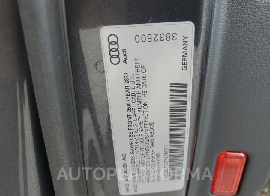 AUDI A6 PREMIUM 2023 vin WAUL2BF21PN014611 from auto auction Copart