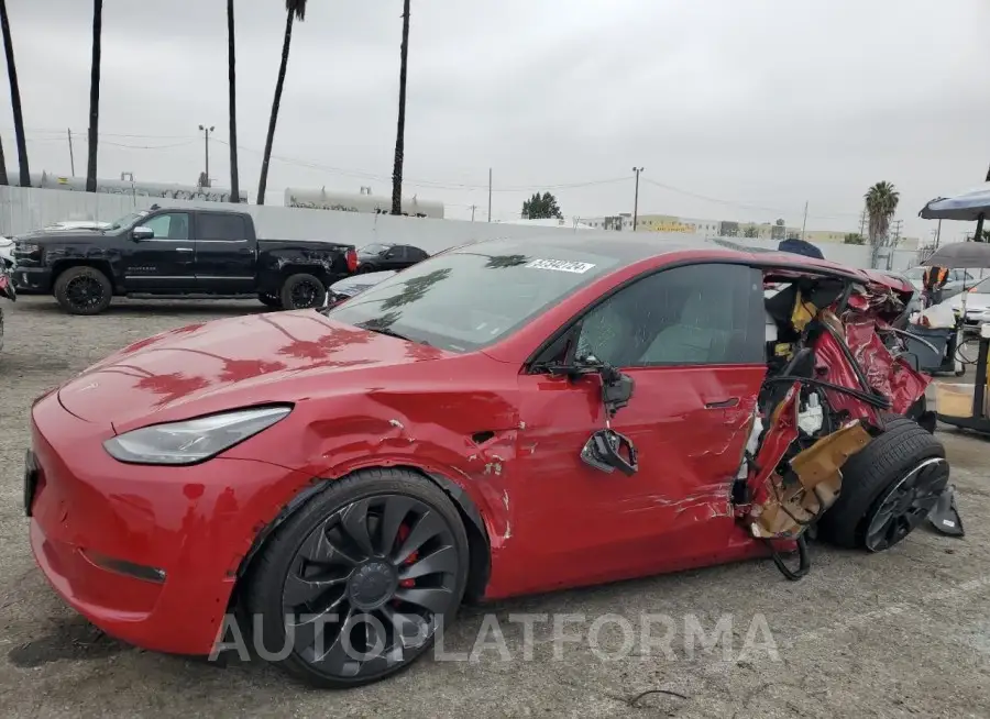 TESLA MODEL Y 2022 vin 7SAYGDEFXNF350508 from auto auction Copart