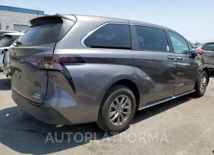 TOYOTA SIENNA XLE 2023 vin 5TDYRKEC1PS137916 from auto auction Copart