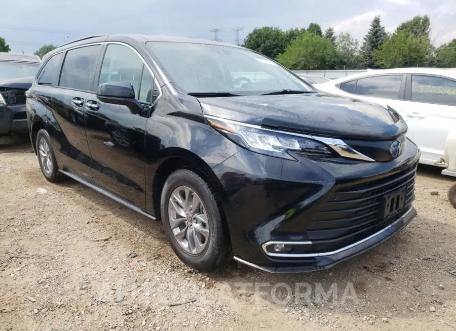 TOYOTA SIENNA XLE 2022 vin 5TDYRKEC2NS134391 from auto auction Copart