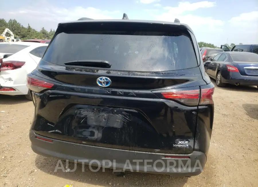 TOYOTA SIENNA XLE 2022 vin 5TDYRKEC2NS134391 from auto auction Copart