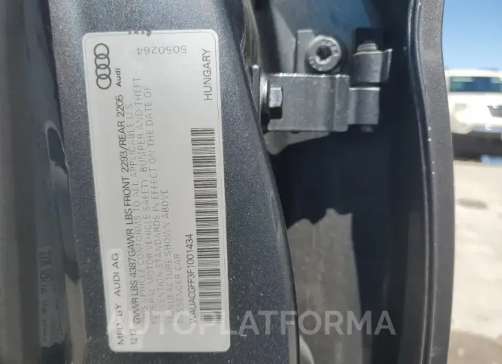 AUDI A3 PREMIUM 2015 vin WAUACGFF3F1001434 from auto auction Copart