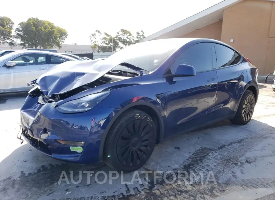 TESLA MODEL Y 2023 vin 7SAYGDEE8PF715293 from auto auction Copart