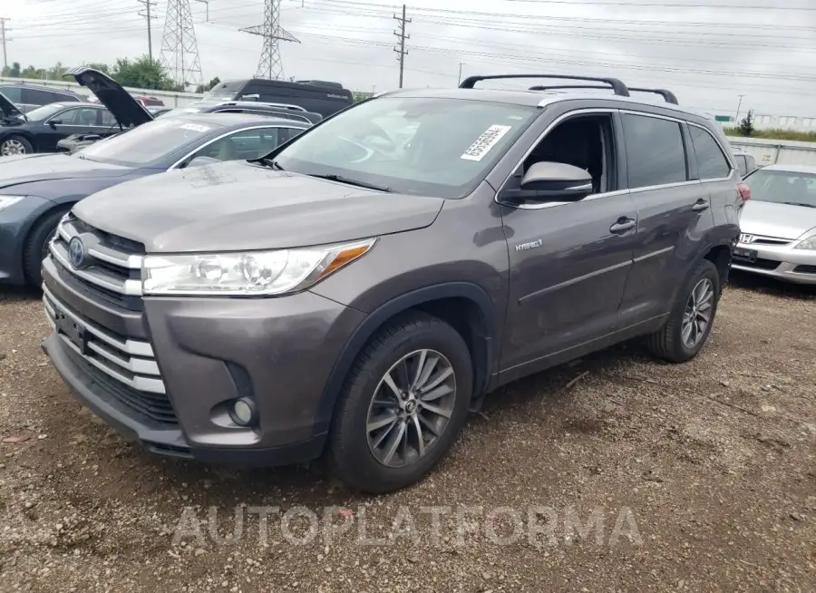 TOYOTA HIGHLANDER 2017 vin 5TDJGRFH8HS031278 from auto auction Copart