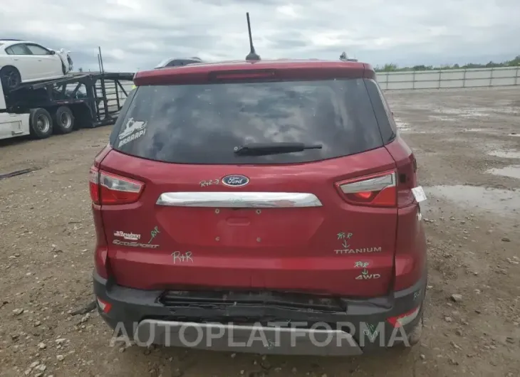 FORD ECOSPORT T 2018 vin MAJ6P1WL3JC208795 from auto auction Copart