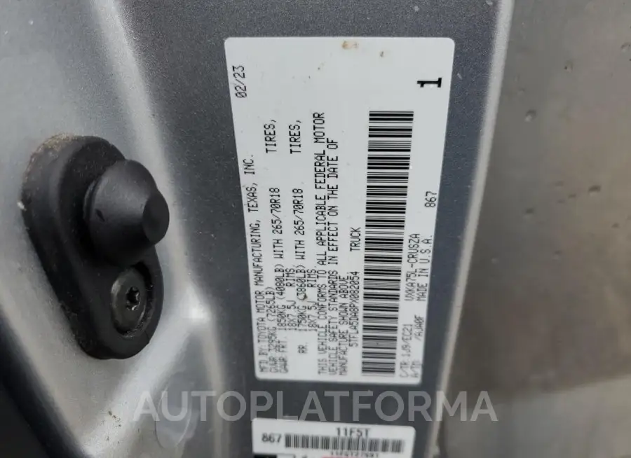 TOYOTA TUNDRA DOU 2023 vin 5TFLA5DA8PX082054 from auto auction Copart