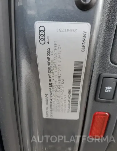 AUDI A4 PREMIUM 2017 vin WAUGNAF41HA026965 from auto auction Copart