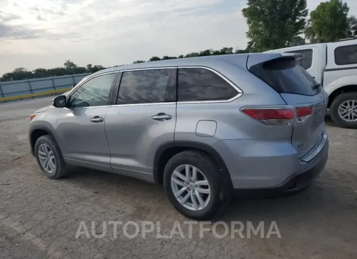 TOYOTA HIGHLANDER 2015 vin 5TDBKRFH9FS122012 from auto auction Copart