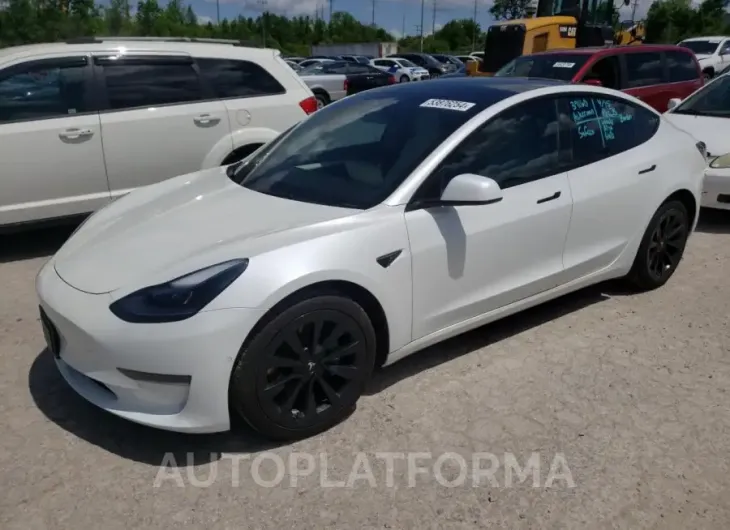 TESLA MODEL 3 2022 vin 5YJ3E1EA2NF133793 from auto auction Copart