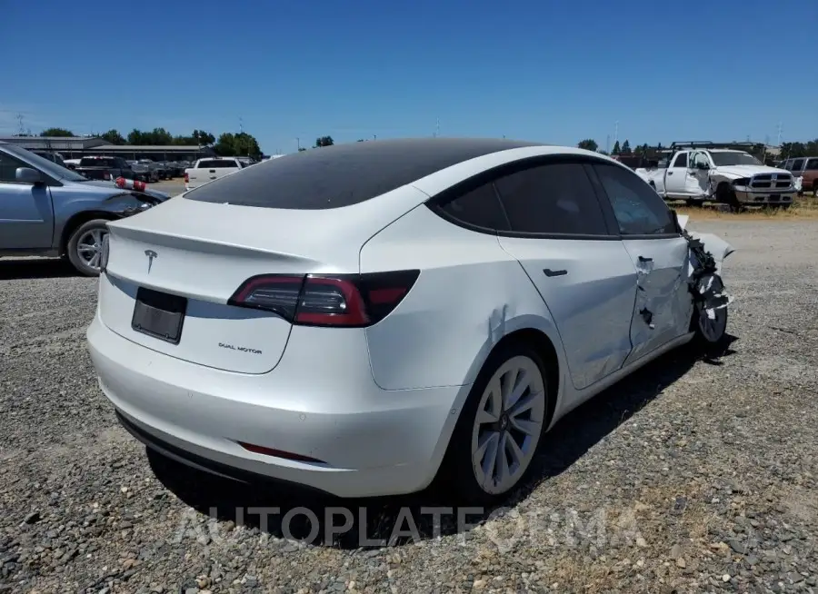 TESLA MODEL 3 2022 vin 5YJ3E1EB5NF144182 from auto auction Copart