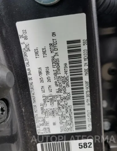 TOYOTA TACOMA DOU 2022 vin 3TMCZ5AN8NM524415 from auto auction Copart