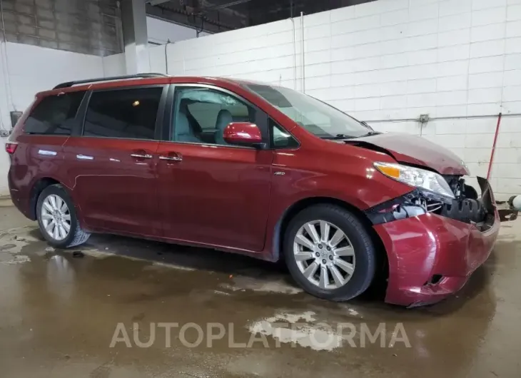 TOYOTA SIENNA XLE 2017 vin 5TDDZ3DC9HS181198 from auto auction Copart