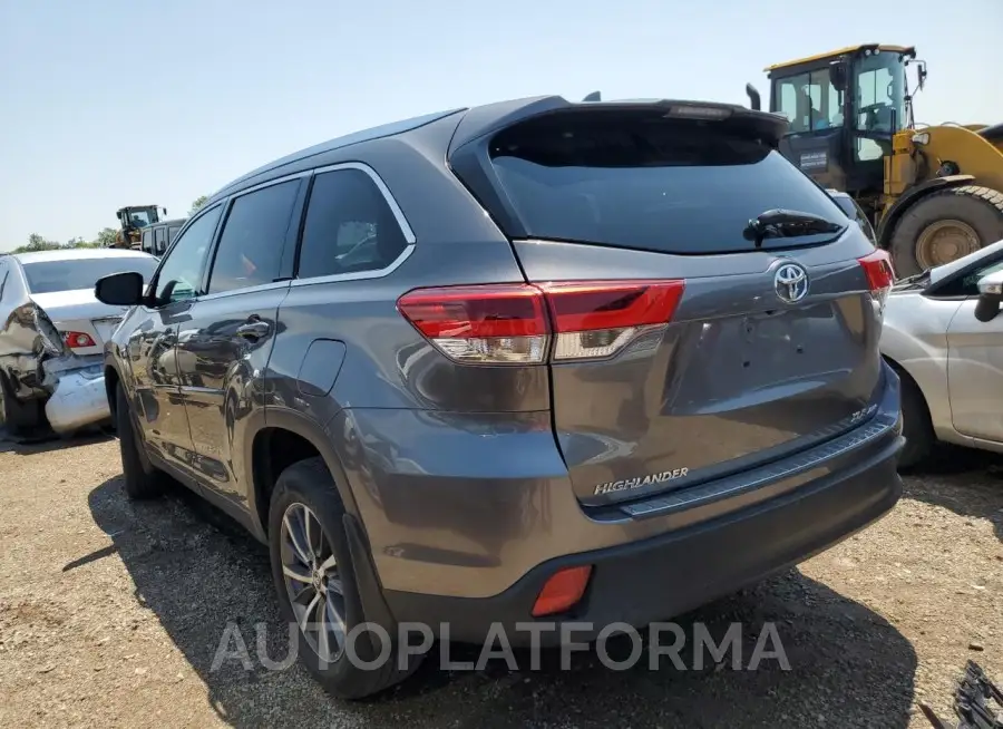 TOYOTA HIGHLANDER 2018 vin 5TDJZRFH9JS870422 from auto auction Copart