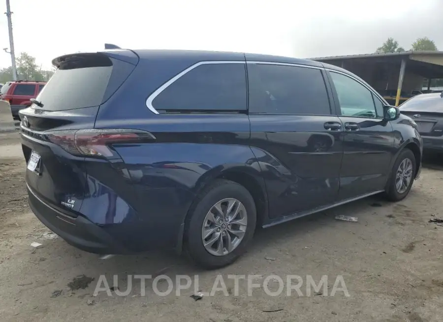 TOYOTA SIENNA LE 2024 vin 5TDKSKFC4RS121141 from auto auction Copart