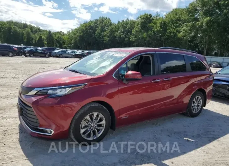 TOYOTA SIENNA XLE 2021 vin 5TDYSKFC5MS034982 from auto auction Copart