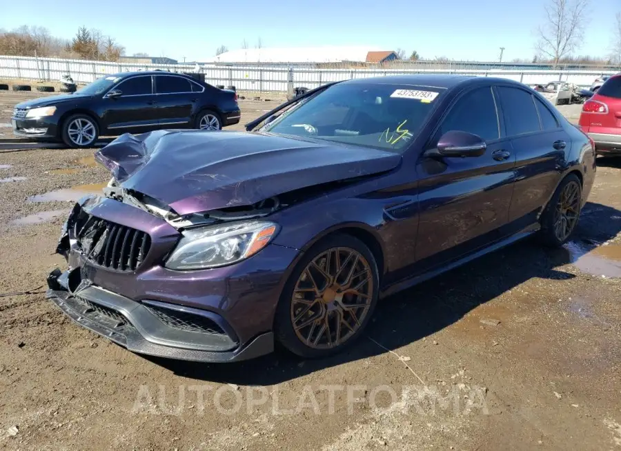 MERCEDES-BENZ C 63 AMG 2018 vin 55SWF8GB0JU256980 from auto auction Copart