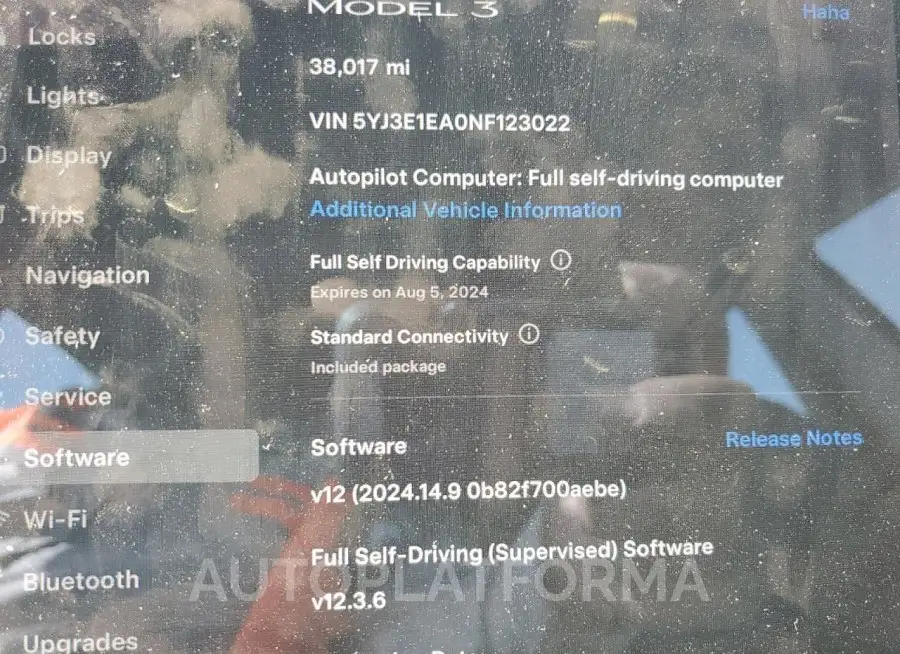 TESLA MODEL 3 2022 vin 5YJ3E1EA0NF123022 from auto auction Copart