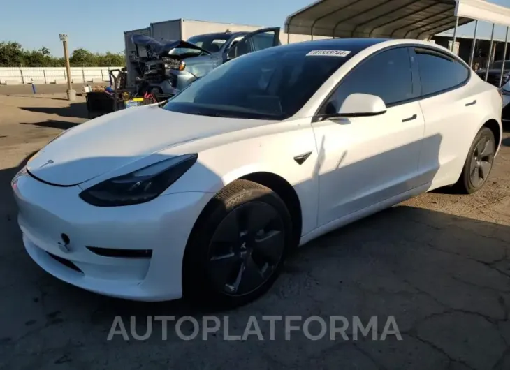 TESLA MODEL 3 2022 vin 5YJ3E1EB2NF209702 from auto auction Copart