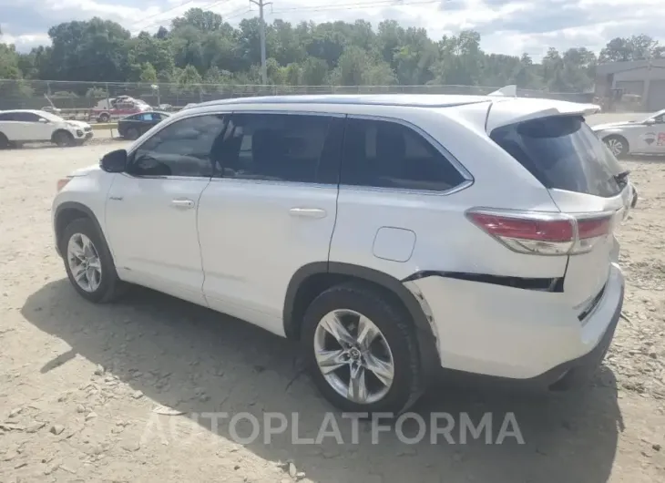 TOYOTA HIGHLANDER 2016 vin 5TDDCRFH7GS016309 from auto auction Copart