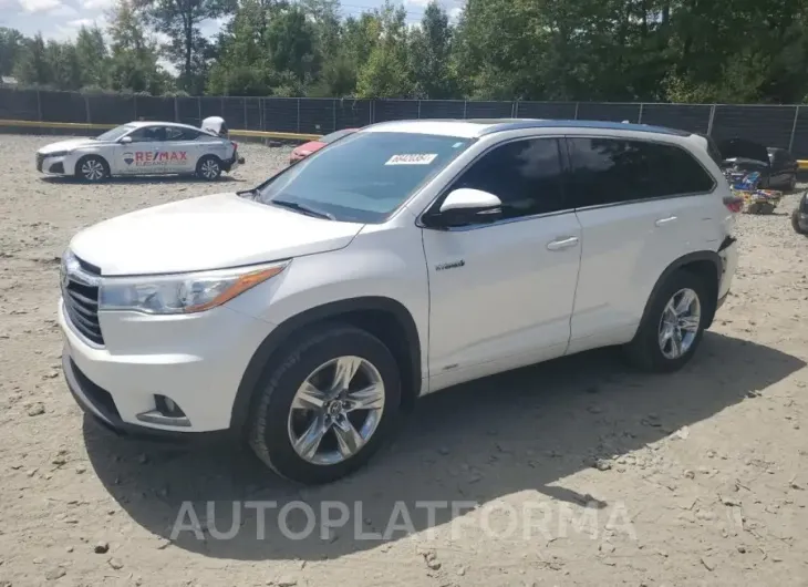 TOYOTA HIGHLANDER 2016 vin 5TDDCRFH7GS016309 from auto auction Copart