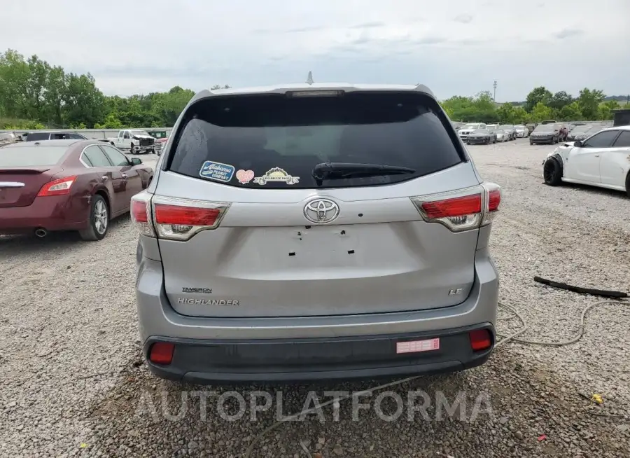 TOYOTA HIGHLANDER 2016 vin 5TDZKRFH0GS133948 from auto auction Copart