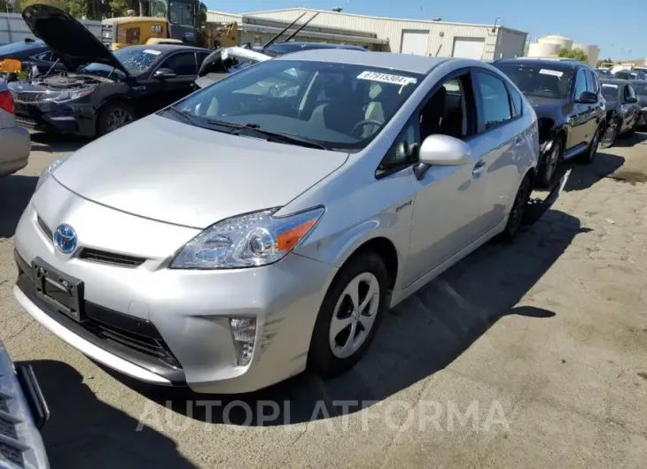 TOYOTA PRIUS 2015 vin JTDKN3DU2F0443607 from auto auction Copart